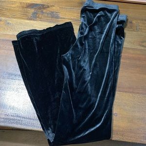 Bell bottom velvet leggings